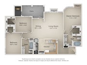 The Ravinia - The Chastain - 2 Beds - 2 Baths - 1341 Sq. ft.
