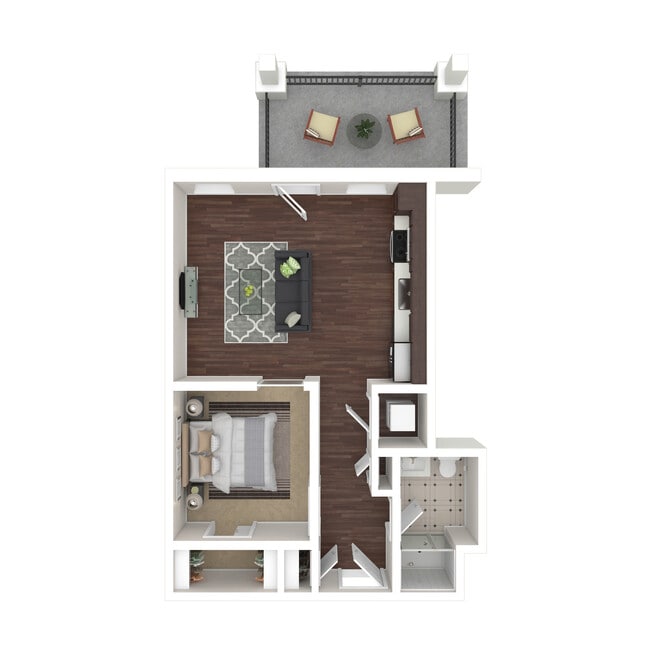 Una habitación abierta - 1 - Newport Avenue Apartments