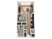 Studio, 1 Bathroom