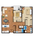 Plano de planta Hawk Perspectivas en Pilot Butte