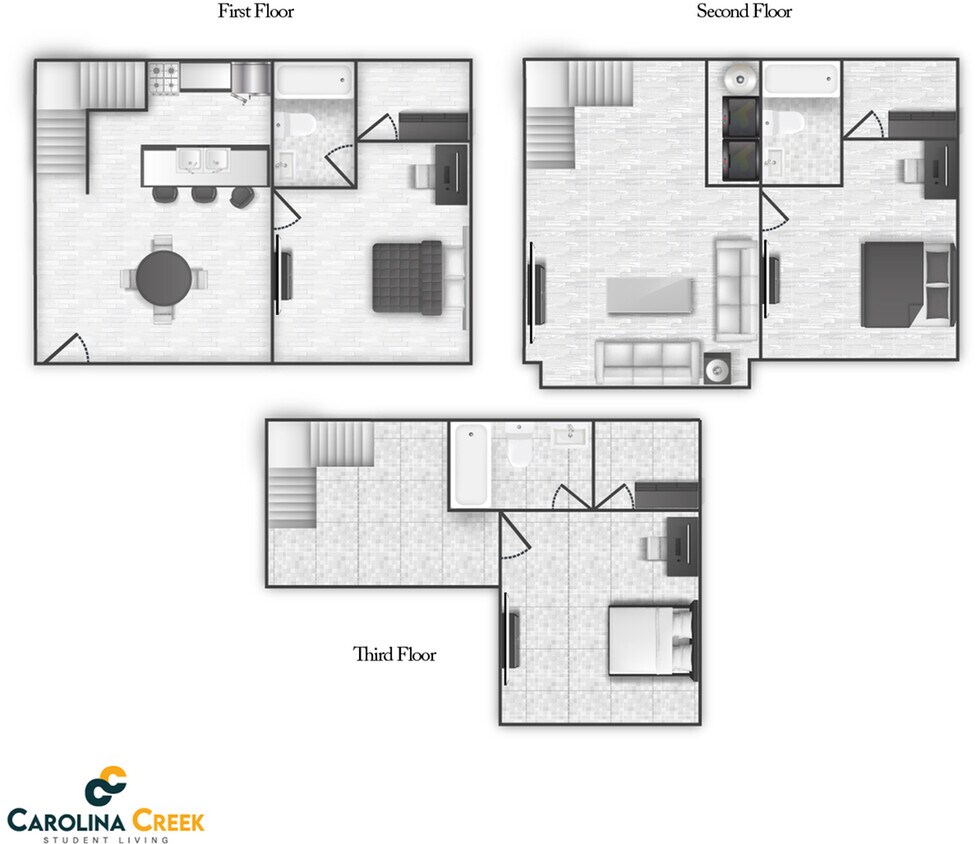 CAC Floor Plan 3x3 - 3BR/3BA