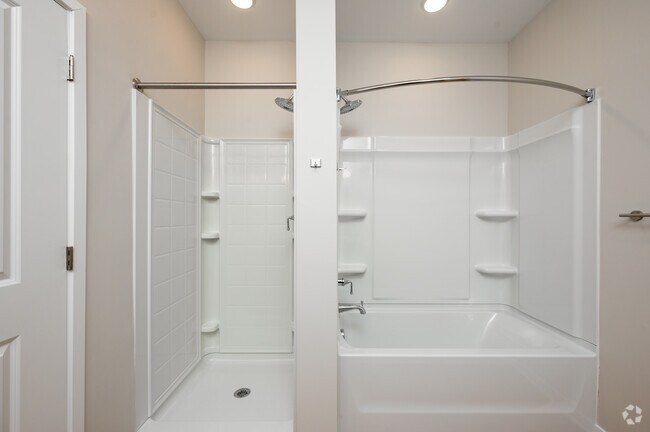 Walk-In Shower & Separate Shower & Tub - Plaza at Central Greens