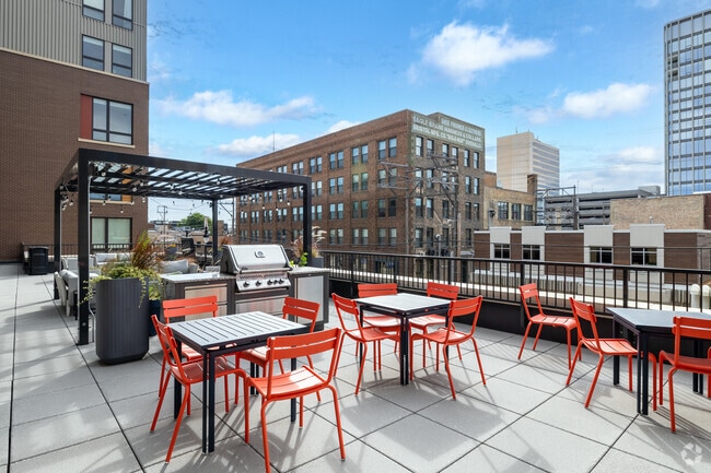 Rooftop Patio Kitchen - Mercantile on Broadway