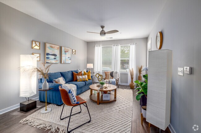 1BR, 1BA - The A1 - Living Room - Asbury Flats