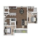 Belvedere - Patio - 2 Beds, 2 Baths, 1326 sq. ft.