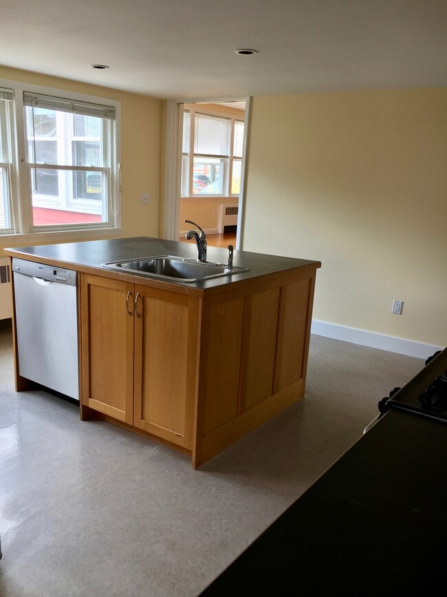 Sun filled kitchen and Bosch dishwasher - 26 Grove St