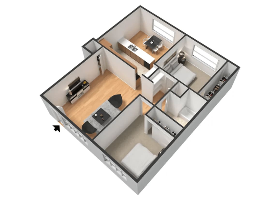 Floor Plan - Two Bedroom