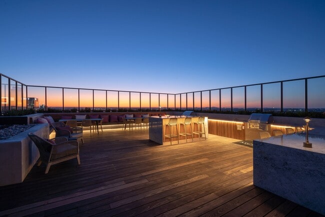 Resident lounge on 28th floor with spectacular city viewsExquisite details throughout the rooftop lounge.Outdoor kitchen & fireside lounge with sunset views.Poolside cabanas for your enjoyment.Resident lounge on 28th floor with spectacular city views28th Floor club lounge perfect for entertaining or