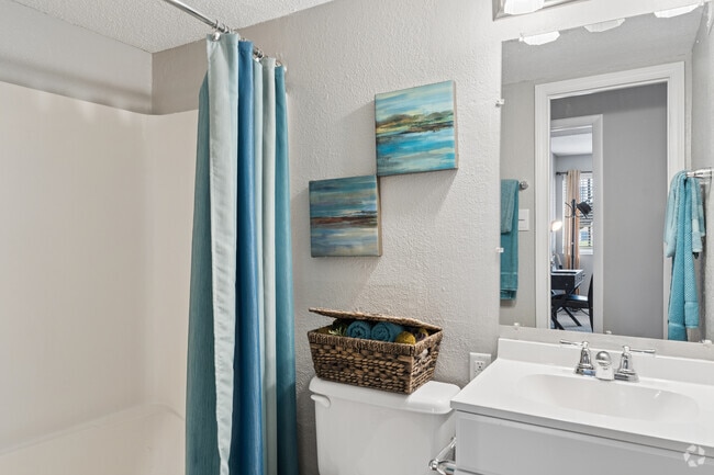 Saxon 2BR, 1BA - 770SF - Primary Bathroom
