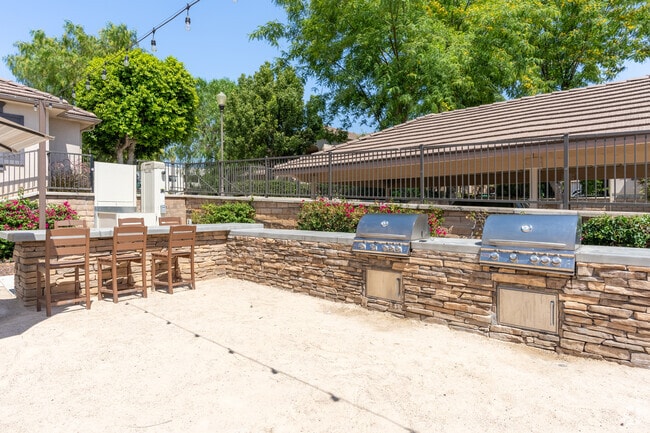Barbecue area with seating
