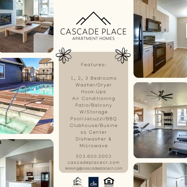 503.600.0003 cascadeplacecr.com leasing@cascadeplacecr.com (1) - Cascade Place Apartment Homes