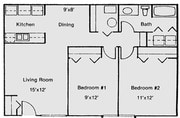 2BR/1BA
