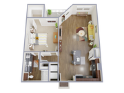 1 Bedroom, 1 Bathroom
