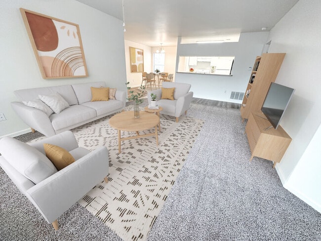 Spacious Carpeted Living Room