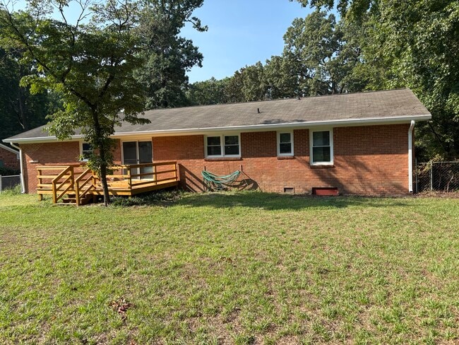 Back of house with new deck - 3608 Red Bud St