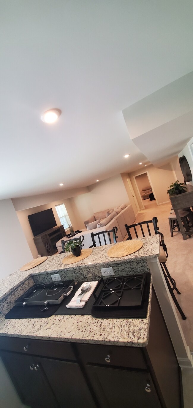 Main Basement Living Room and Wet Bar - 225 Brafferton Blvd Unit Fully Furnished Apartment