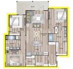 C2P6 floor plan Granary Flats