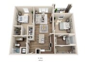 2 Bedroom | 2 Bath | 1059 SF
