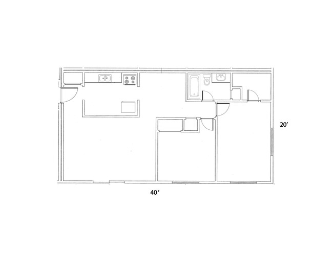 Apartment Floorplan - 209 Lake St Apartamentos Unidad 209 Lake #2