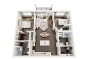 D.1.1 Two Bedroom floor plan Broadstone Walnut Grove