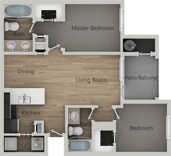 The Sage - Apartamento de dos habitaciones, dos baños - Sage Apartments and Townhomes