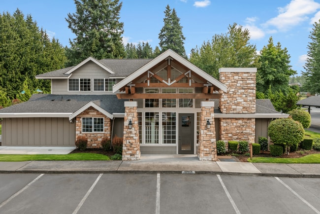 Inviting community clubhouse with timeless craftsman architecture.