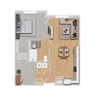 Birch A | 1x1 with den | 873 sf