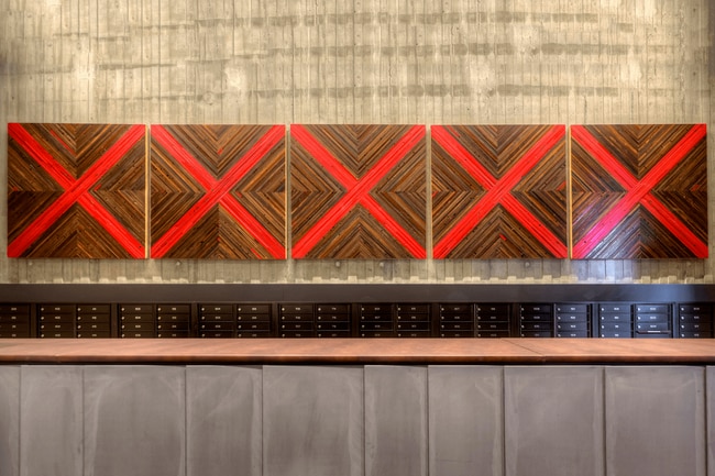 Mailroom with Luxer One package lockers