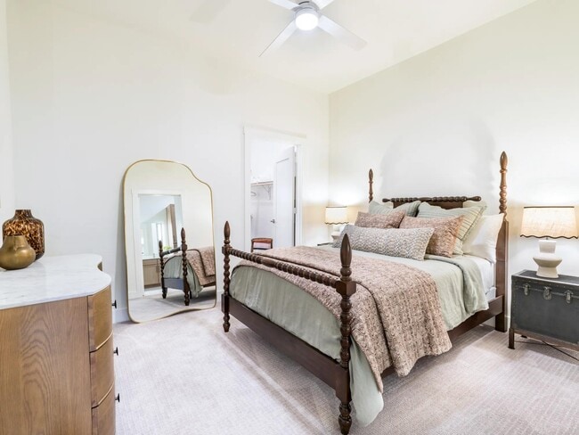 Bedrooms fit for a king featuring large walk-in closets.