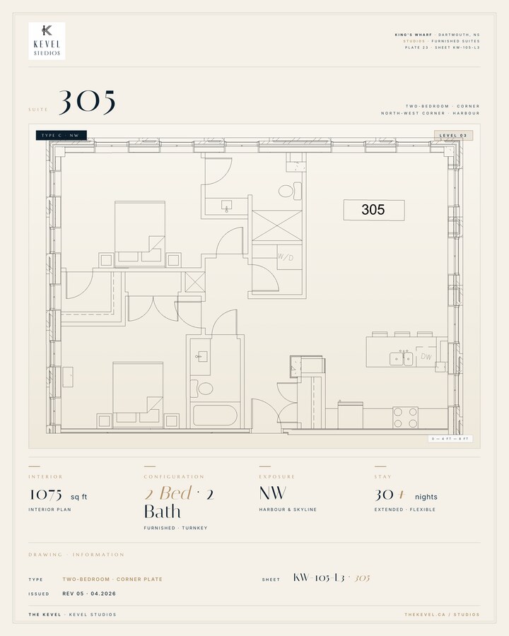 2 Bedroom Suite · 1075 sq ft - 2 Bedroom Suite · 1075 sq ft Unit 305