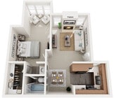 One Bedroom, One Bathroom, Sunroom, 665 sqft.