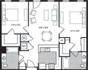 2CHC+SA floor plan The Clarendon