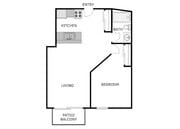 1 Bedroom 1 Bathroom (with Balcony) - Lake View