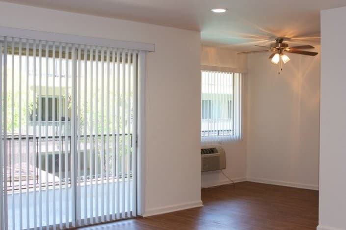 bright living & dining areas