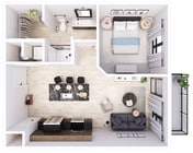 Explore the elegance of this contemporary living space, tailored for modern comfort.