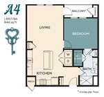 A4 floor plan Emeline Heights