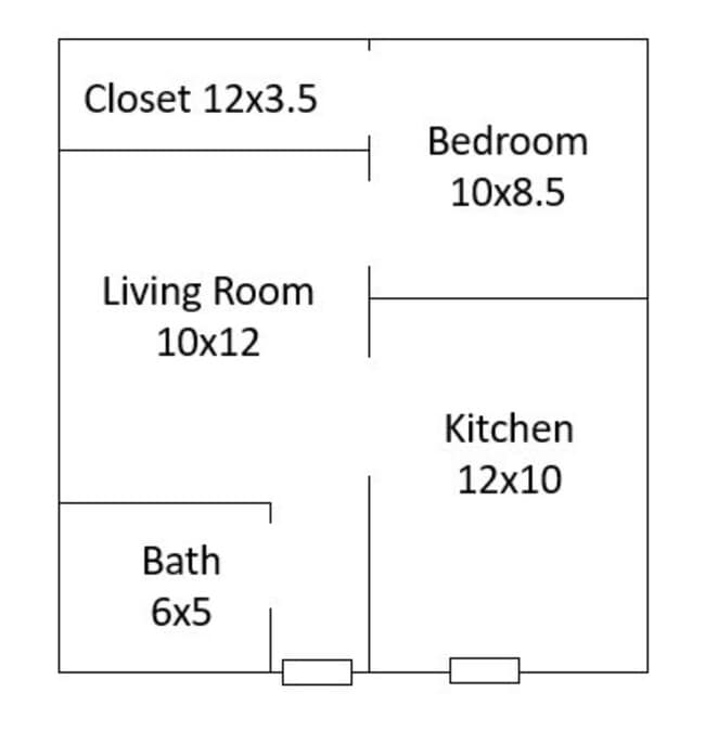 Layout and sizes - 4432 N Nagle Ave Unit RB