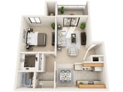 A2 - Classic, 2nd floor, 1BR, 1BA - 684SF