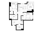 HC1 | 2 Bed | 2 Bath floor plan Verra