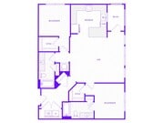 Two Bedroom Two Bath (1384 SF)