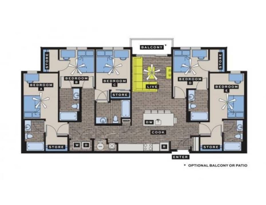 Explore the impressive layout of a family-friendly apartment designed for convenient and luxurious living. - 5x5