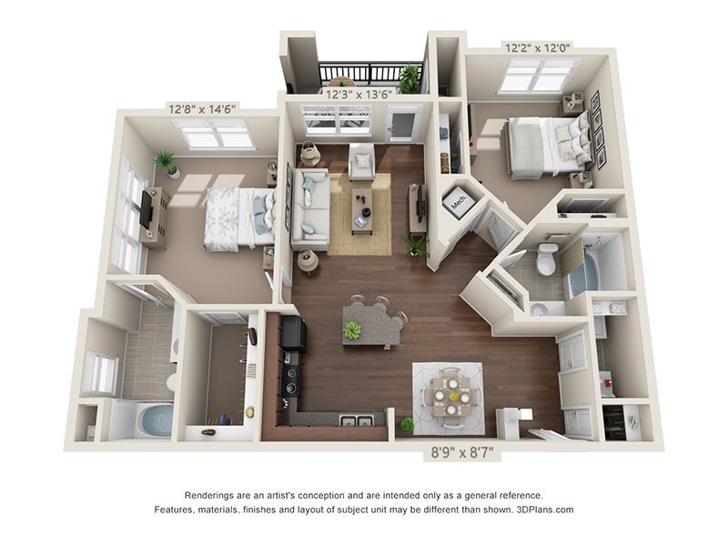 Floor Plan - 2x2-1160