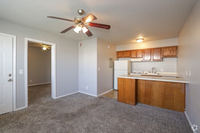 1BR, 1BA - 750SF - Right - Living Area and Kitchen - Sullivans Landing Apartments