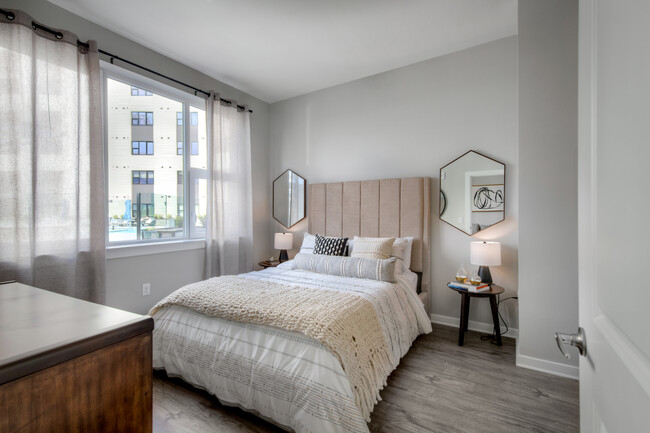 Bedrooms with hard surface flooring - Avalon Towson Apartments