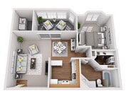 1 habitación 1 baño