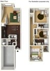 3 bedroom 2.5 bath / 1 car garage
