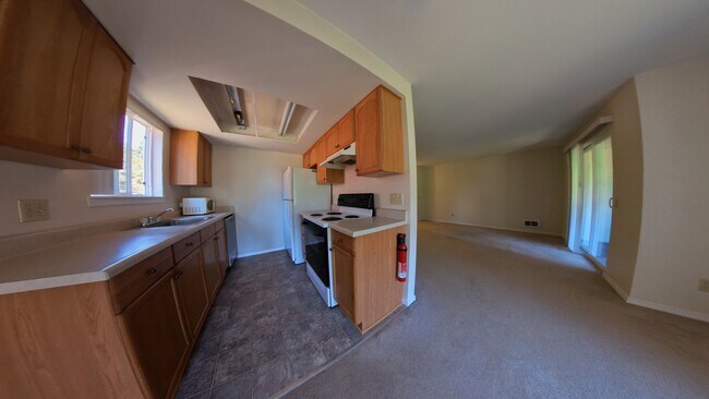 Kitchen with new stainless steel dishwasher (Light will be fixed before move in) - 20816 74th Ave W Unit Apt C