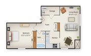 1BR/1BA