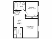 1BR/1BA 557sq ft-690sq ft