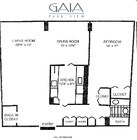 1HAB/1BA 960 ft²